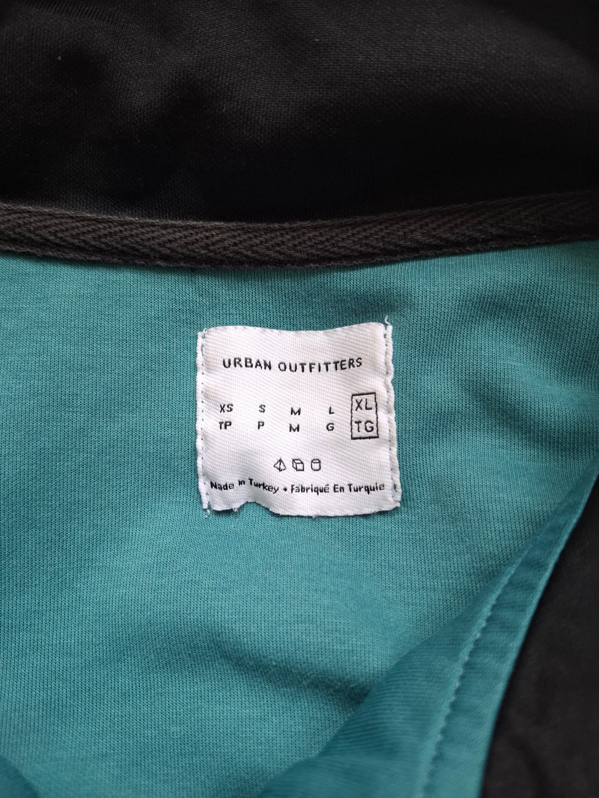 Urban Outfitters Black Teal and White Colourblock Track Jacket