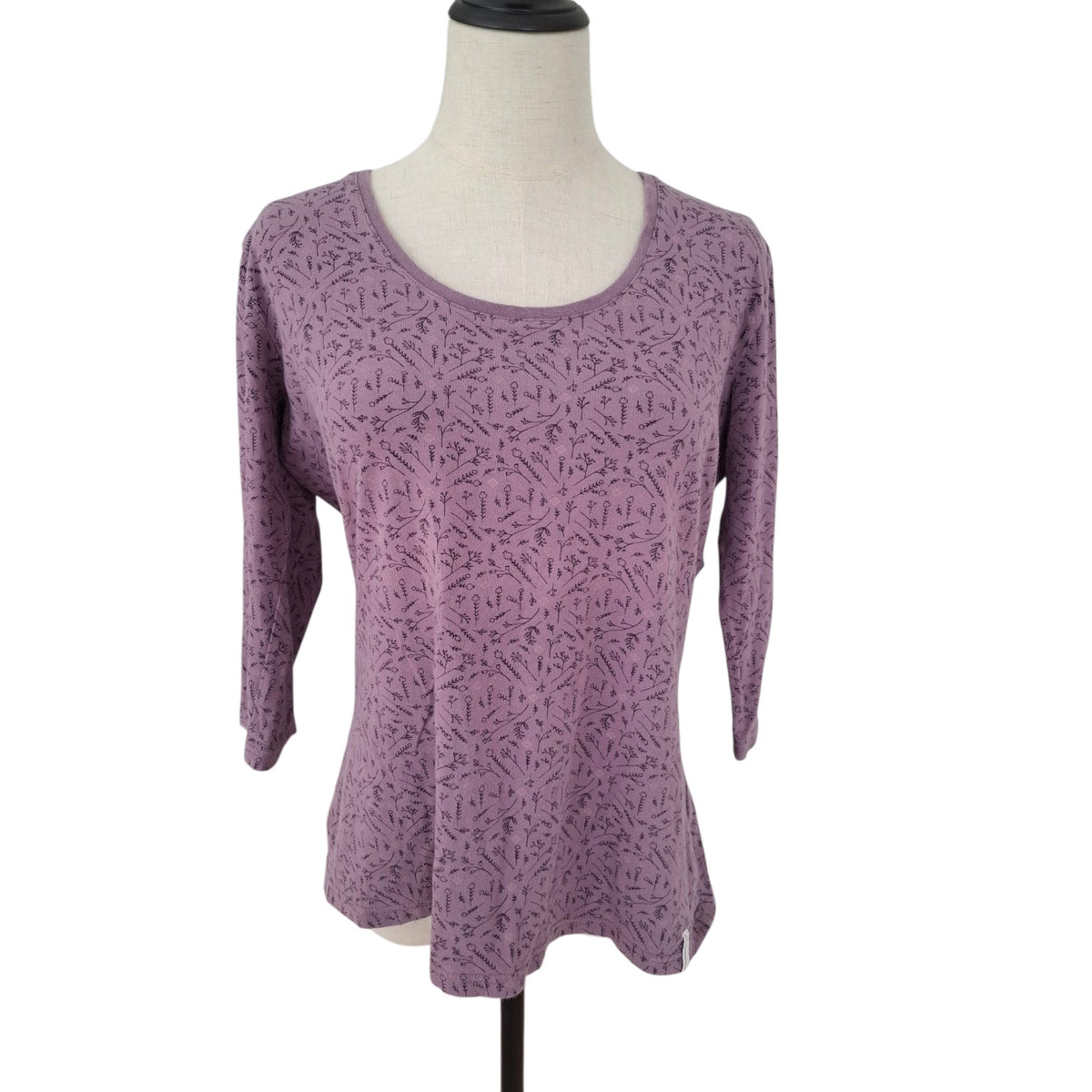 Kathmandu Purple Patterned 3/4 sleeve top