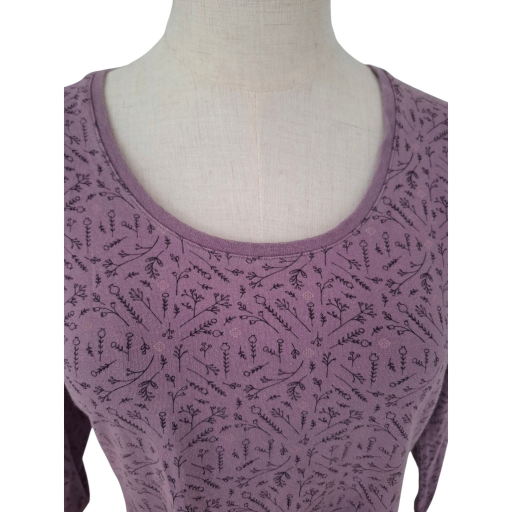 Kathmandu Purple Patterned 3/4 sleeve top