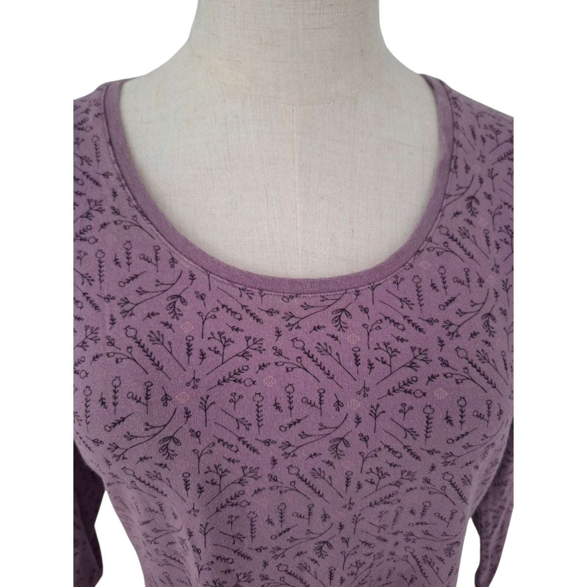 Kathmandu Purple Patterned 3/4 sleeve top