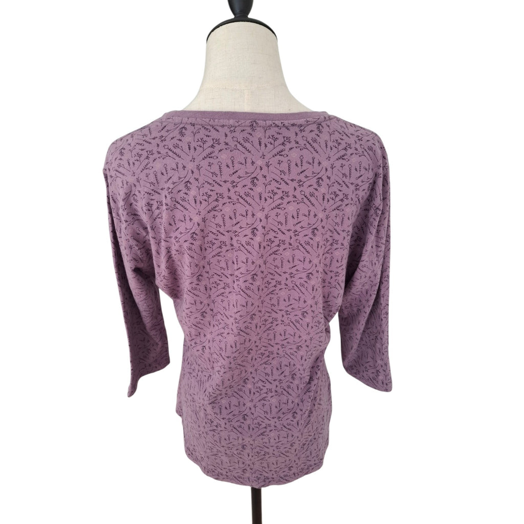 Kathmandu Purple Patterned 3/4 sleeve top