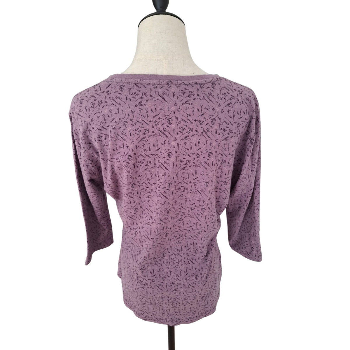 Kathmandu Purple Patterned 3/4 sleeve top