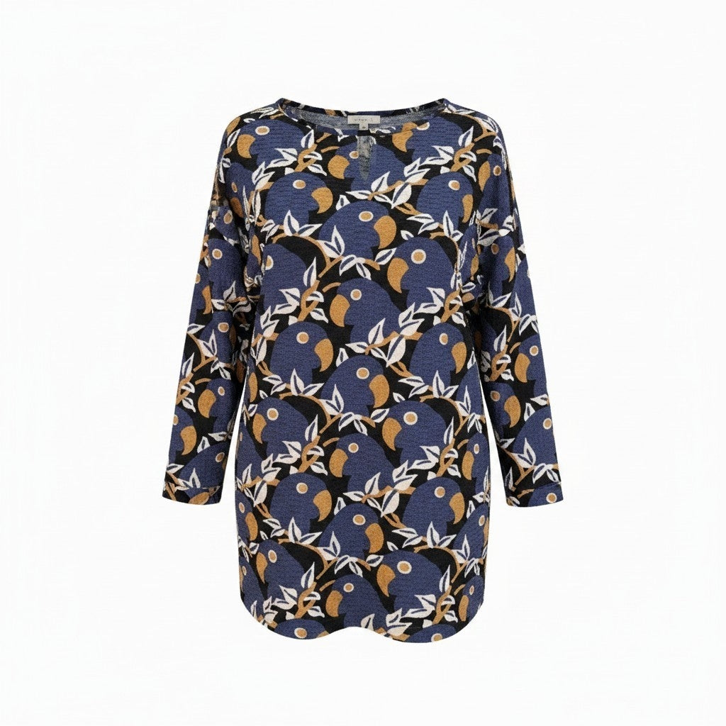 Orange Brand Blue Parrot Top