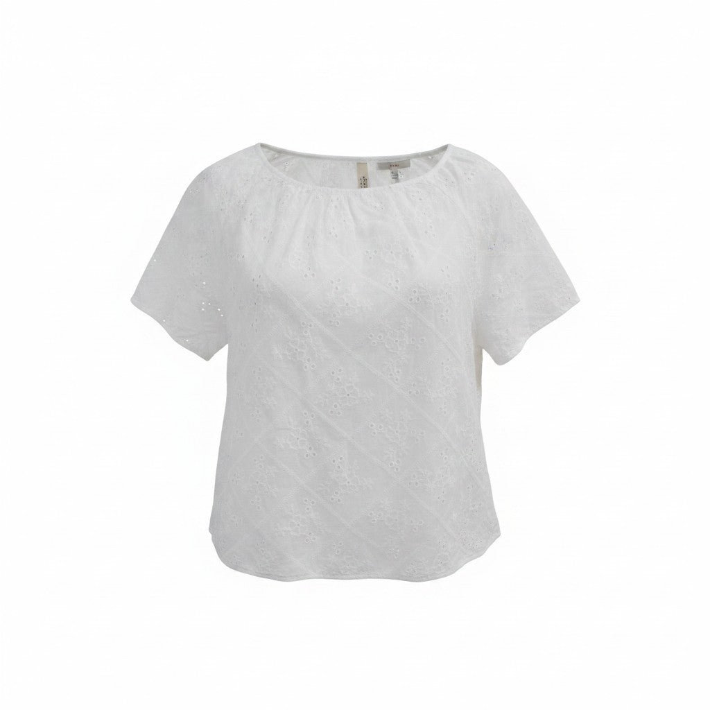 Broderie Anglaise style cotton top