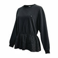 ILABB Black Sweatshirt with Floral Hem Detail