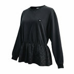 ILABB Black Sweatshirt with Floral Hem Detail