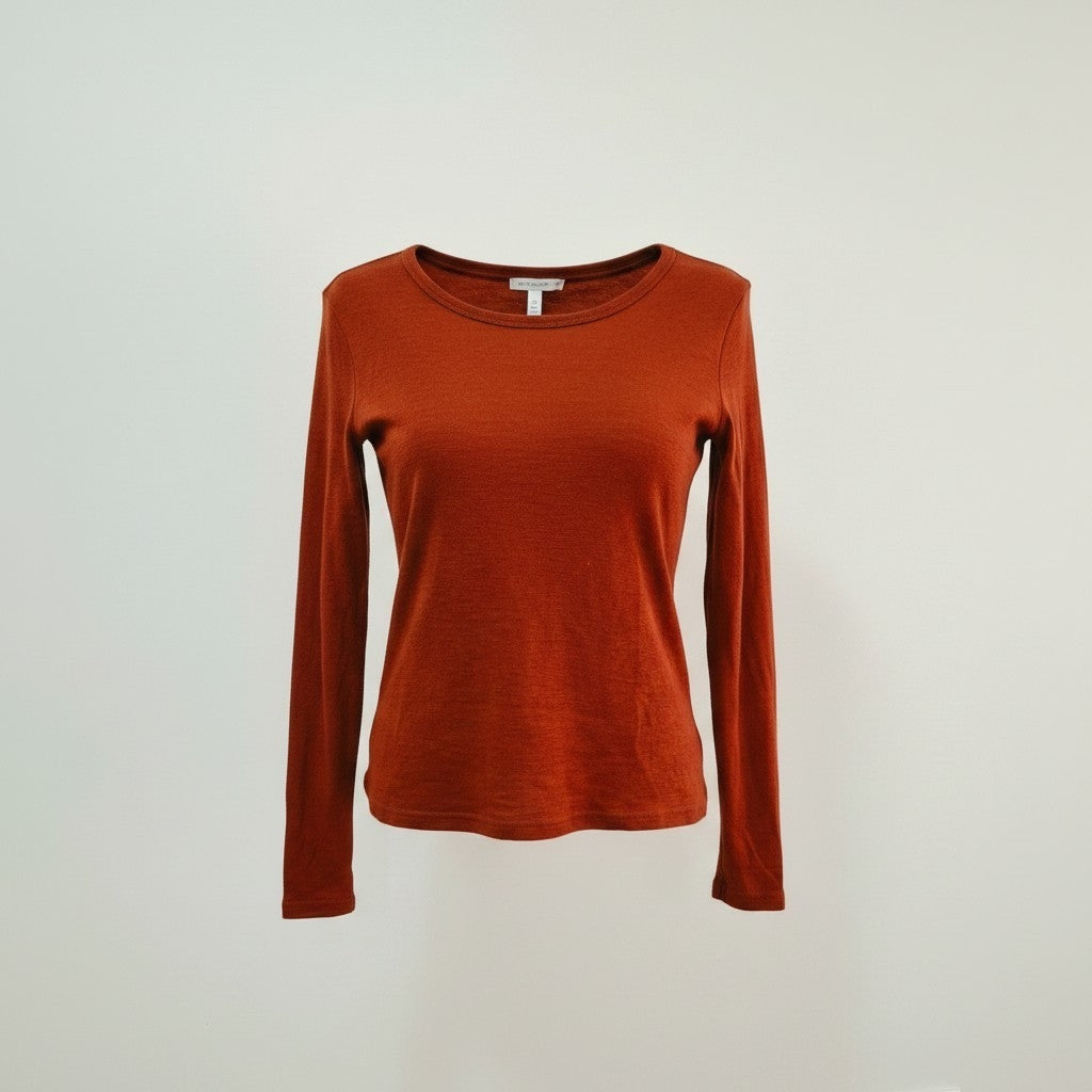 Spirit 100% Merino Terracotta Long Sleeve Top
