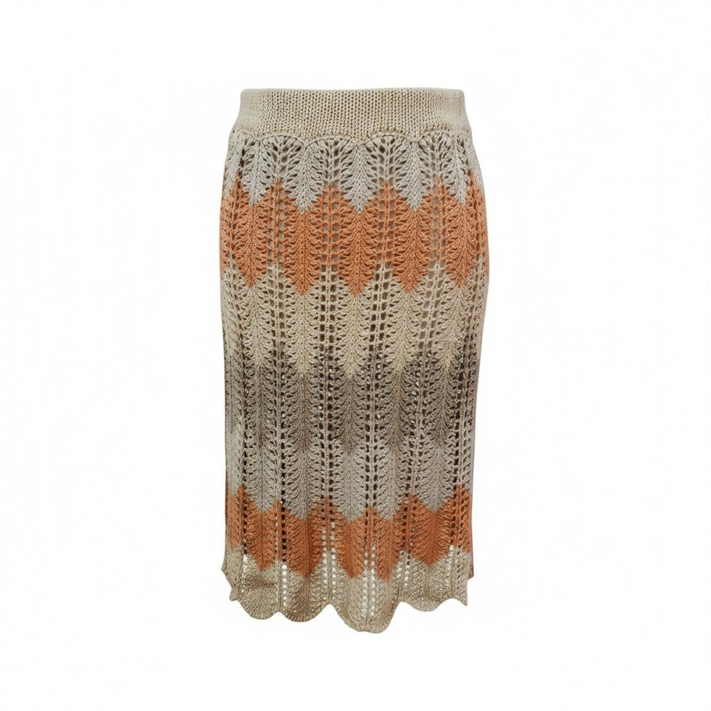 Love 21 Knit Crochet Lined Mini Skirt