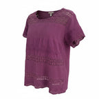 Victoria Hill Purple Lace Detail Top