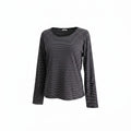 Max Fine Navy and White Stripe Long Sleeve Top