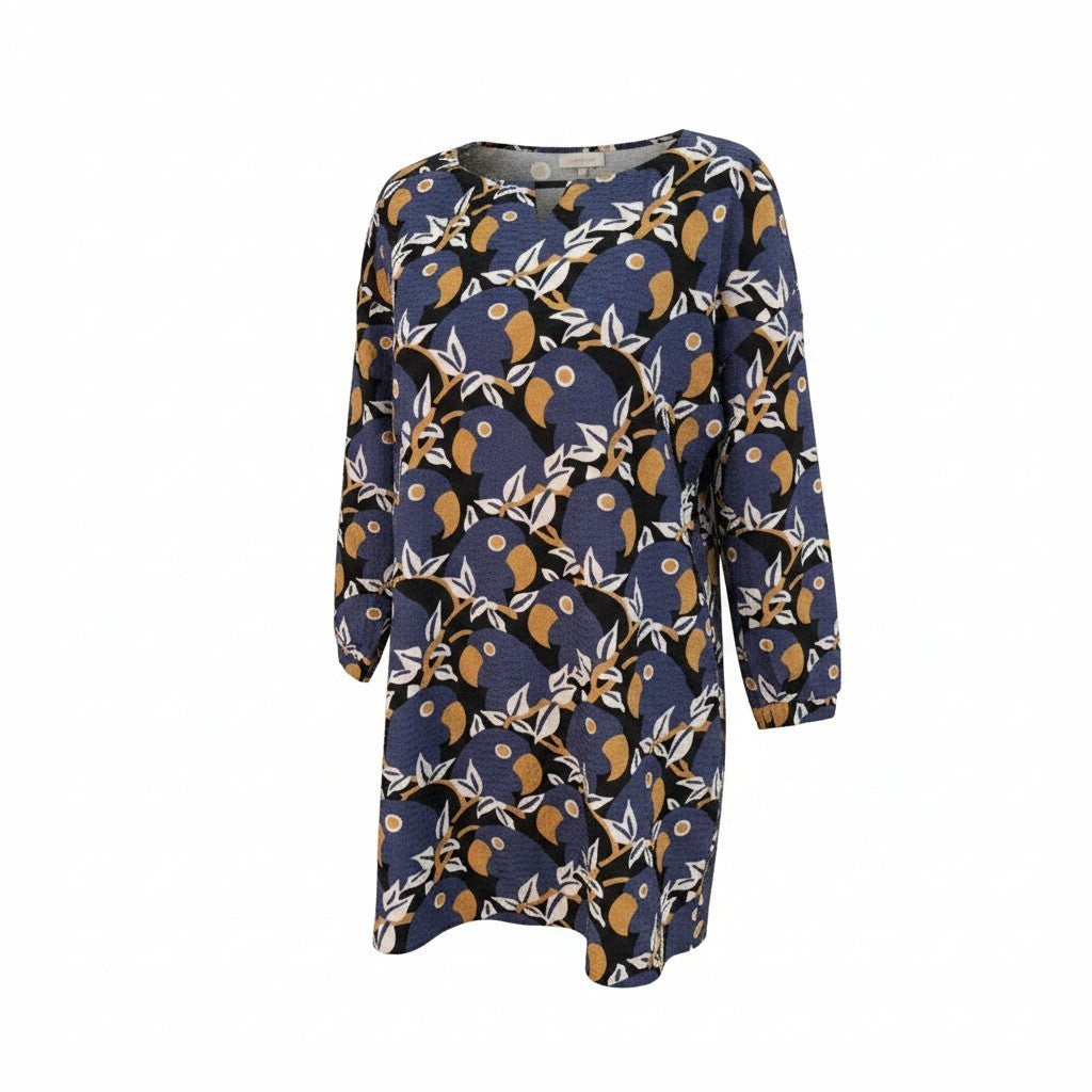 Orange Brand Blue Parrot Top