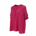 Sunday Boho 3/4 peasant sleeve Hot Pink Top
