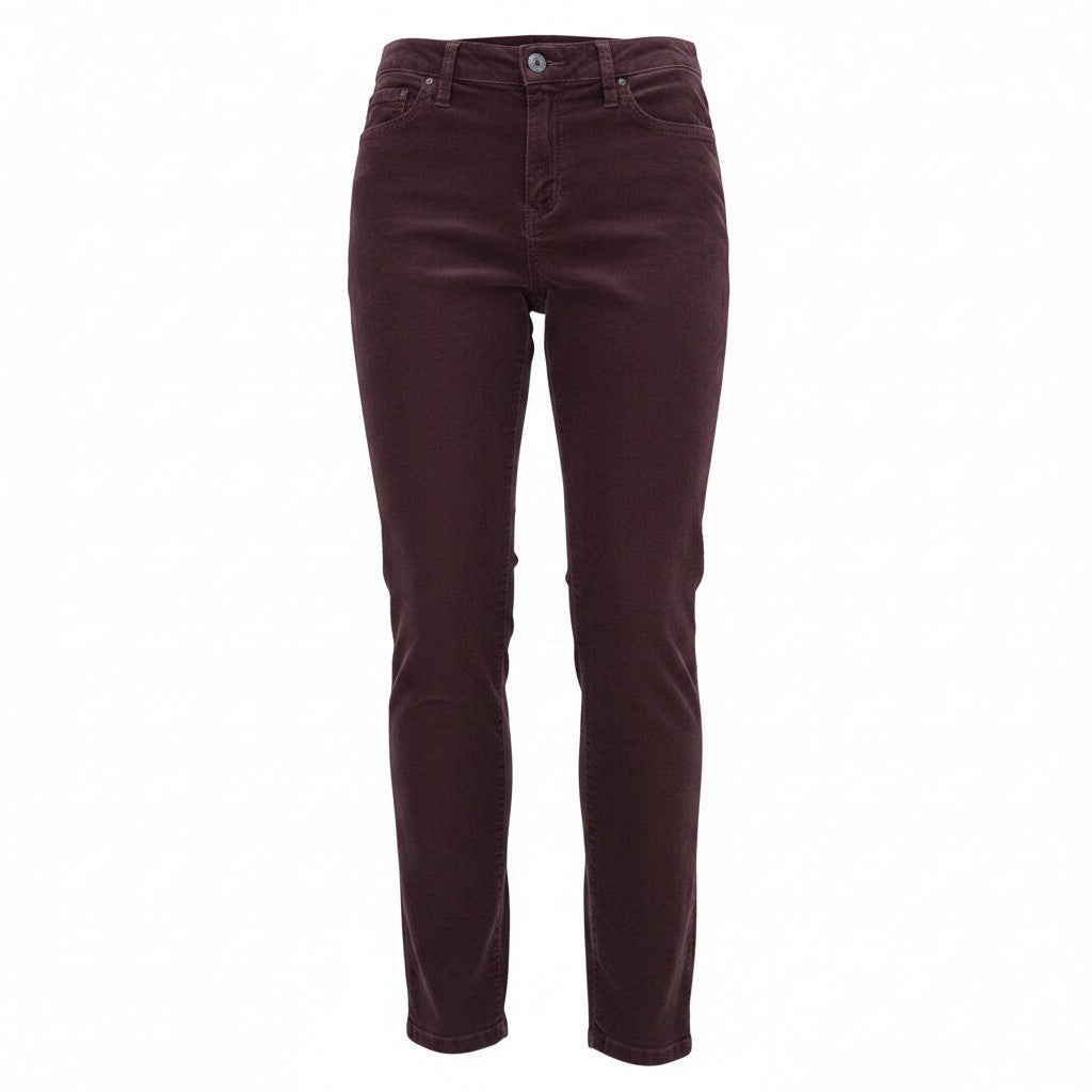 Max Burgundy Velvety Jeans